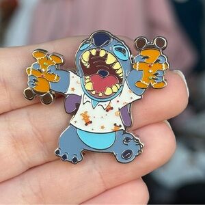 Disney Parks Stitch Attacks Snacks Gingerbread Mystery Pin